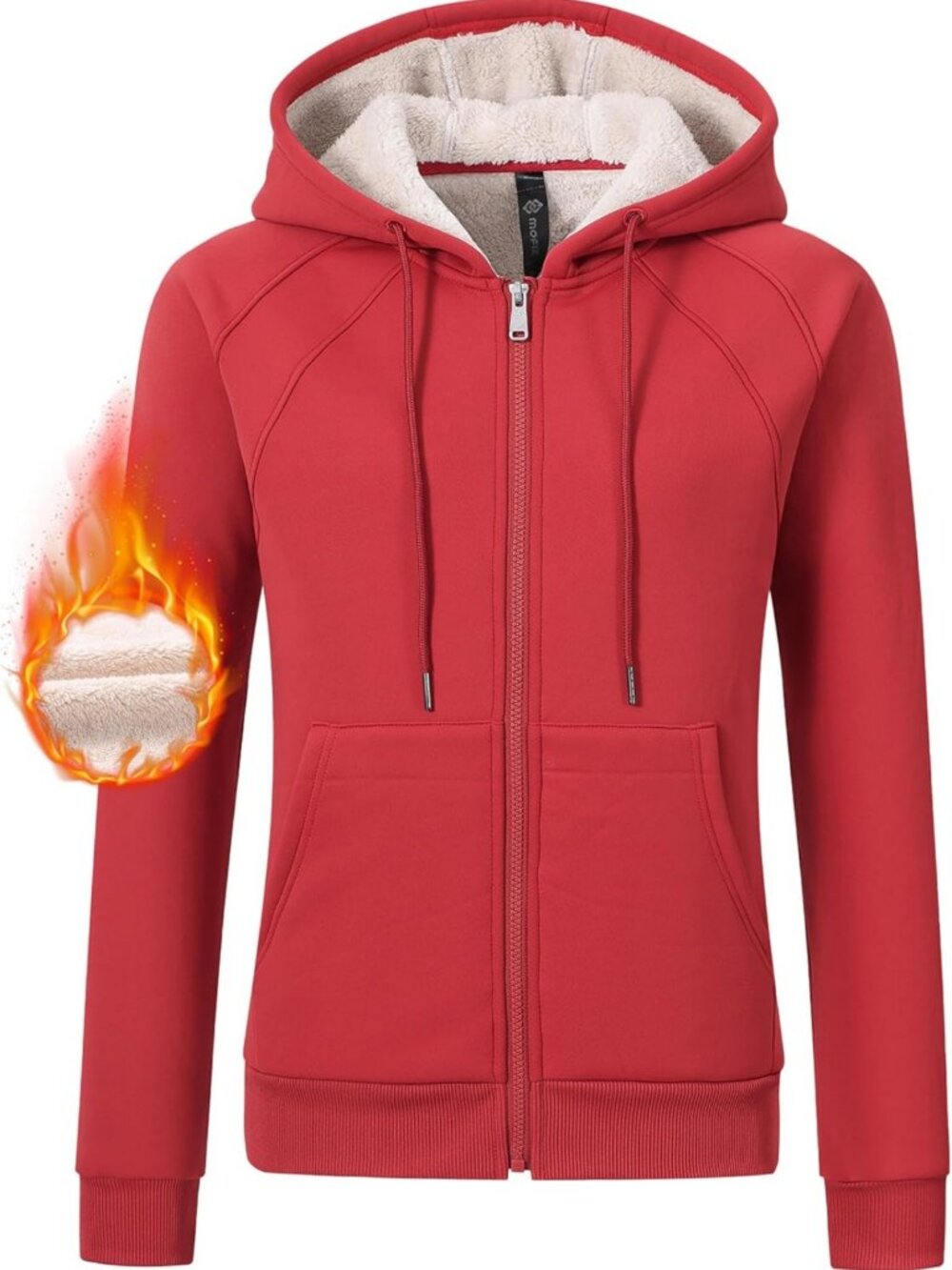 Cozy Women's Zip-Up Fleece Sherpa Hoodie Jacket - Warm Winter Outerwear
